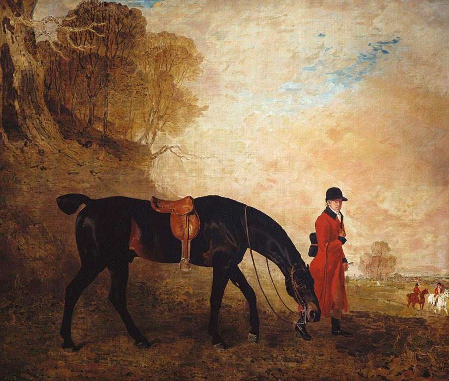 'Curricle' with a Huntsman, vintage artwork by Benjamin Marshall, 12x8" (A4) Poster