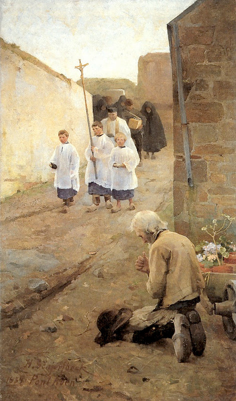 Funeral in Brittany by Helene Schjerfbeck,A3(16x12")Poster