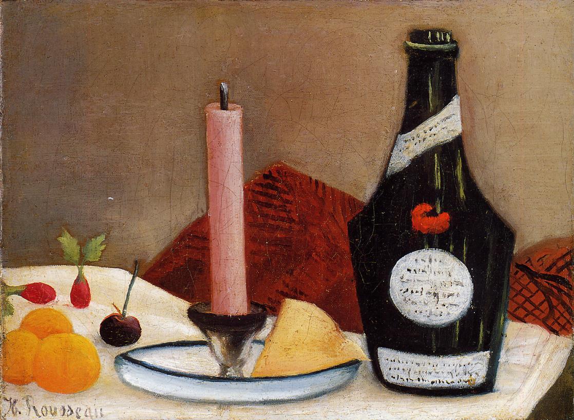The Pink Candle by Henri Rousseau,A3(16x12")Poster