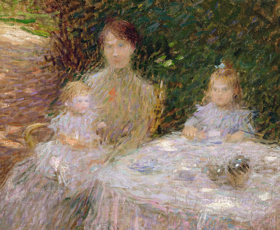 The Artist's Family in the Garden by Ernest-Joseph Laurent,A3(16x12")Poster