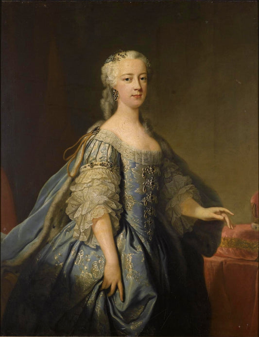 Portrait of Princess Amelia, vintage artwork by Jean-Baptiste Van Loo, 12x8" (A4) Poster