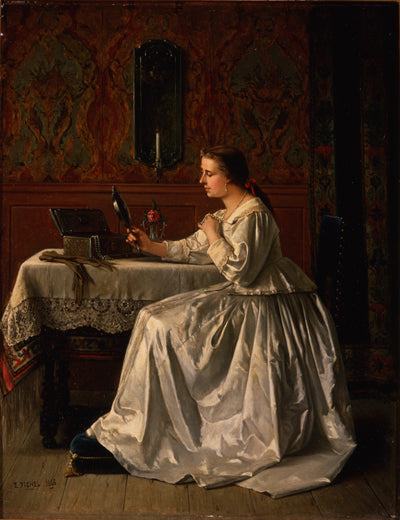 The Necklace, vintage artwork by Benjamin Eugene Fichel, 12x8" (A4) Poster