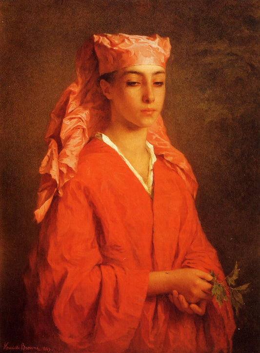 A North African Fellah, vintage artwork by Henriette Browne, 12x8" (A4) Poster