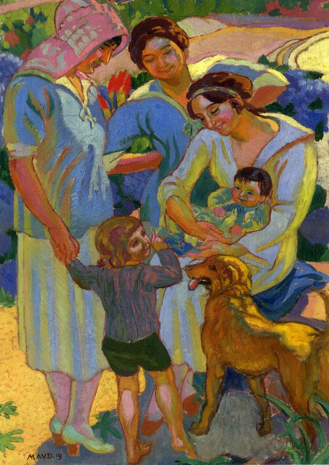 Around a Child with Dog by Maurice Denis,A3(16x12")Poster