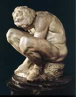 Crouching Boy, vintage artwork by Michelangelo, A3 (16x12") Poster Print