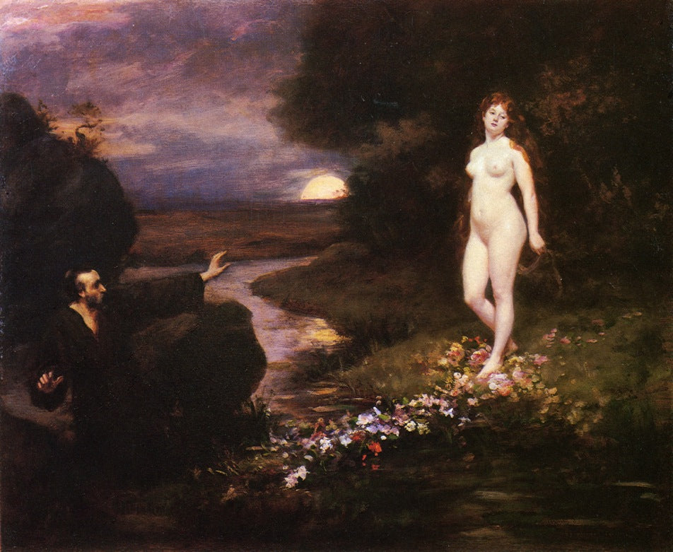 The Vision of Saint Catherine, vintage artwork by Charles Auguste Émile Durand, 12x8" (A4) Poster