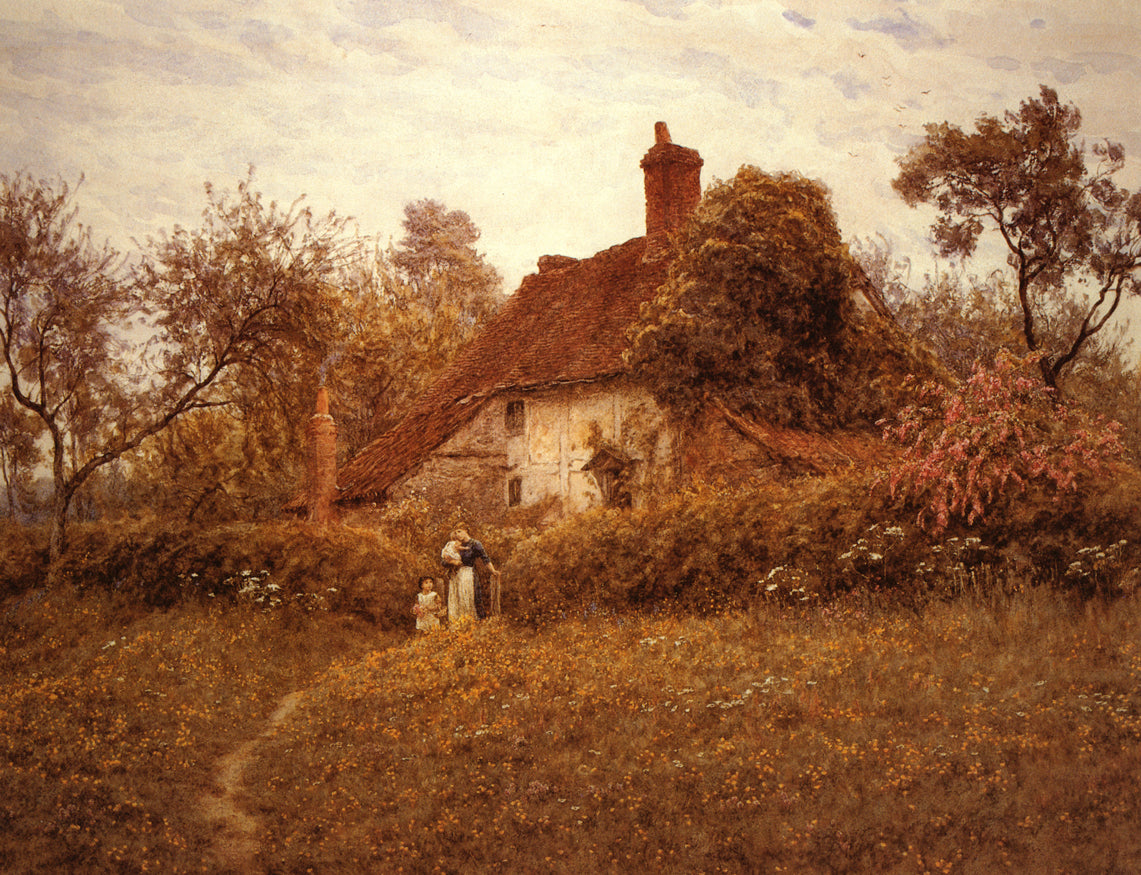 Cottage at Pinner, vintage artwork by Helen Allingham, 12x8" (A4) Poster