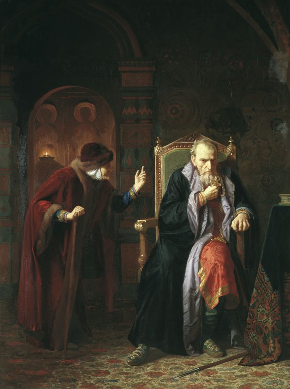 Ivan the Terrible and His Nurse, vintage artwork by Karl Wenig, 12x8" (A4) Poster