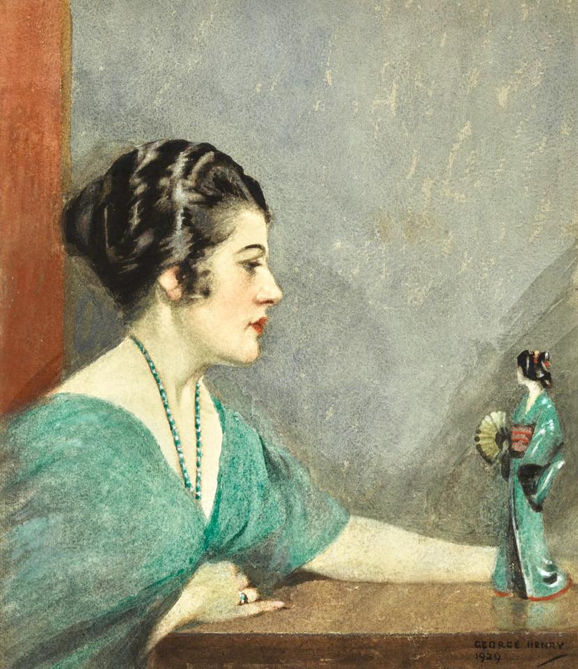 Étude Japonaise, vintage artwork by George Henry, R.A., R.S.A., R.S.W., 12x8" (A4) Poster