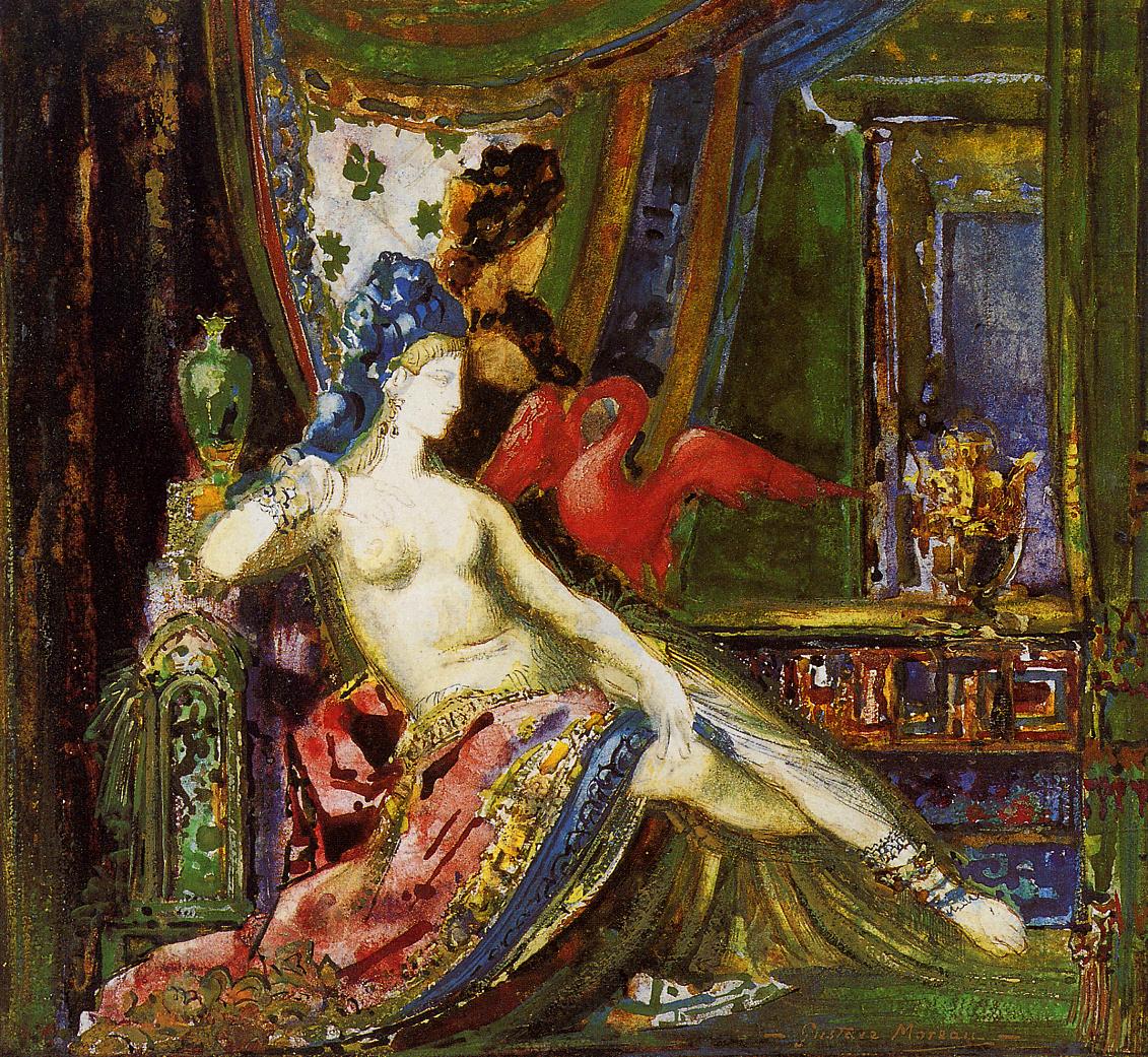 Dalila, vintage artwork by Gustave Moreau, 12x8" (A4) Poster
