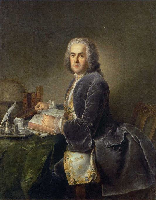 Charles Étienne Jordan, vintage artwork by Antoine Pesne, 12x8" (A4) Poster