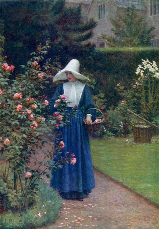 The Roses' Day, vintage artwork by Edmund Blair Leighton, 12x8" (A4) Poster