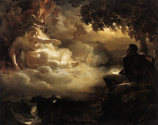Allegory of the State of France before the Return from Egypt (Detail), vintage artwork by Jean-Pierre Franque, 12x8" (A4) Poster