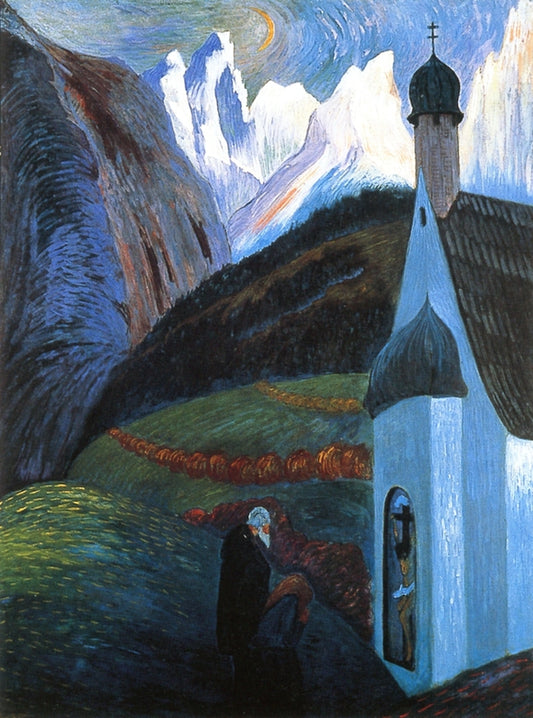 The Prayer, vintage artwork by Marianne von Werefkin, 12x8" (A4) Poster
