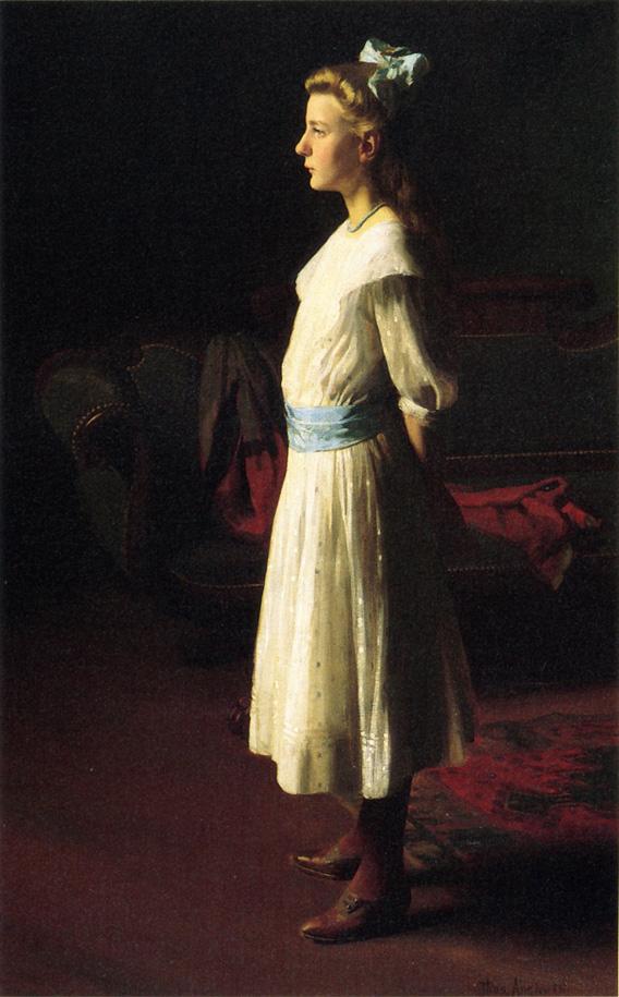 Portrait of Margaret Perot by Thomas P. Anshutz,A3(16x12")Poster