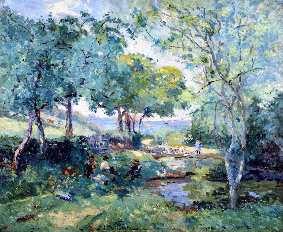 In the Woods at Nievre by Emmanuel de la Villeon,A3(16x12")Poster