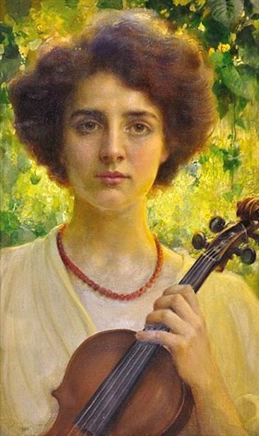 Portrait of a Virtuoso by Frantisek (Franz) Dvorak,A3(16x12")Poster
