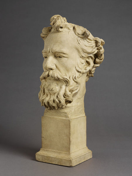 Aime-Jules Dalou (bust), vintage artwork by Alphonse Legros, 12x8" (A4) Poster