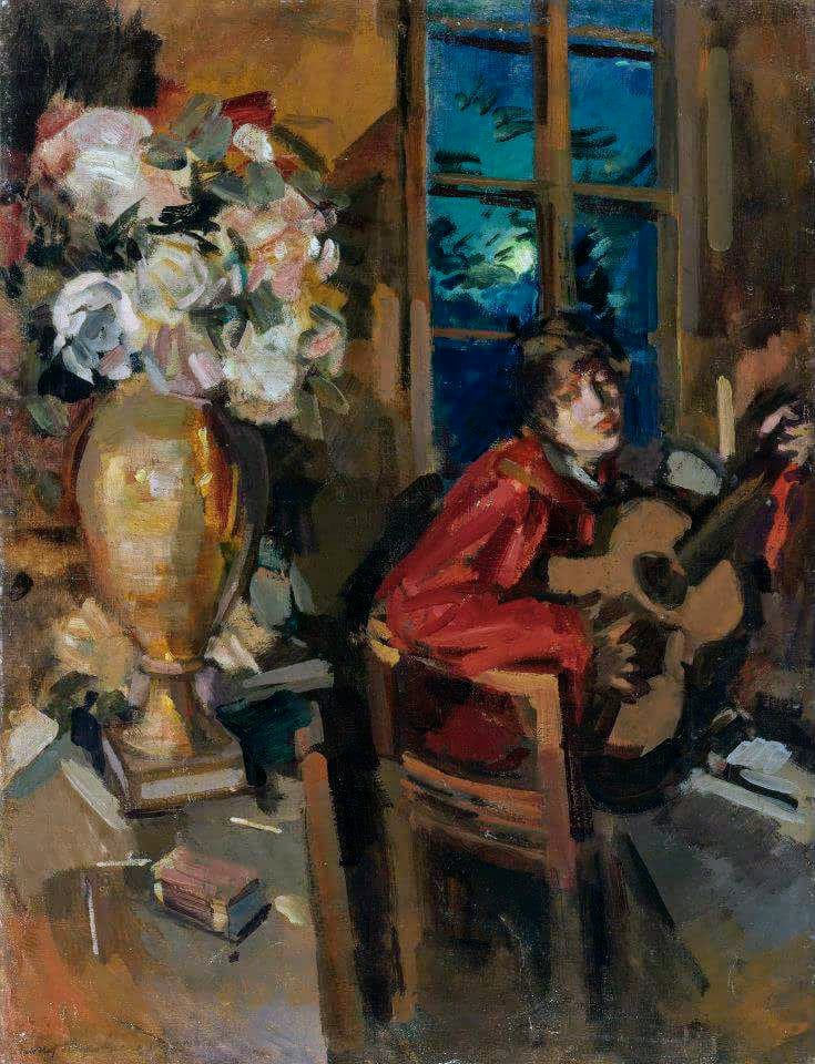 Evening Serenade by Constantin Alexeevich Korovin,A3(16x12")Poster