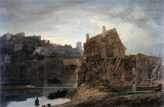 Bridgnorth, Shropshire, vintage artwork by Thomas Girtin, 12x8" (A4) Poster