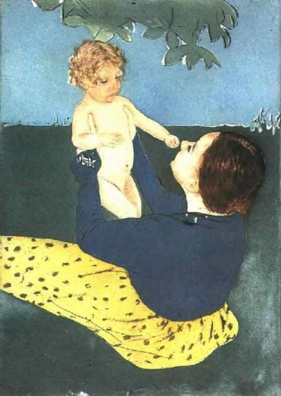 The Horse Chestnut, vintage artwork by Mary Cassatt, 12x8" (A4) Poster