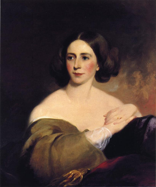 Mrs. Thomas Fitzgerald (Sarah Leveing Riter), vintage artwork by Thomas Sully, A3 (16x12") Poster Print