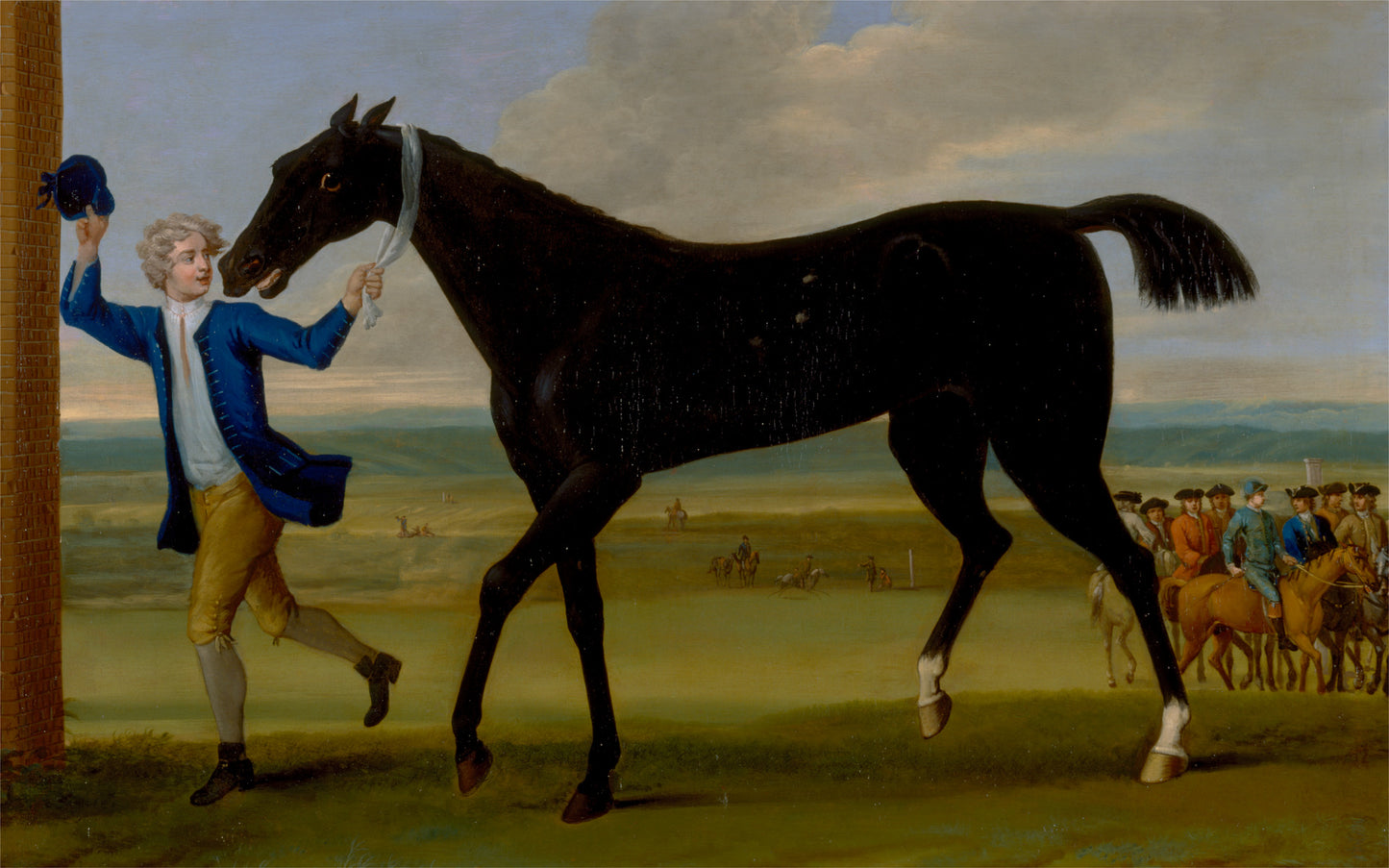 The Duke of Rutland's Bonny Black, vintage artwork by John Wootton, 12x8" (A4) Poster