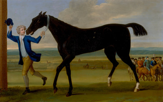 The Duke of Rutland's Bonny Black, vintage artwork by John Wootton, 12x8" (A4) Poster