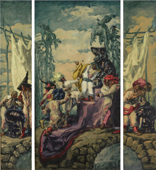 Summer - Africa, vintage artwork by Jose Maria Sert, 12x8" (A4) Poster