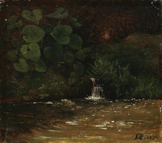 In the Forest (study), vintage artwork by Johann Wilhelm Preyer, A3 (16x12") Poster Print