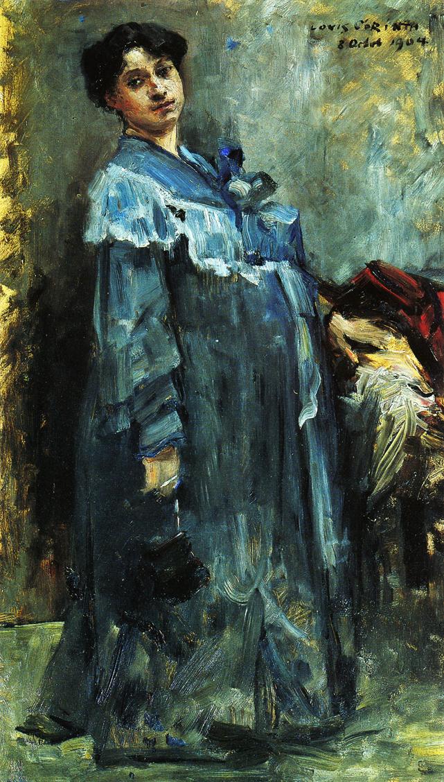 In a Silk Robe by Lovis Corinth,A3(16x12")Poster