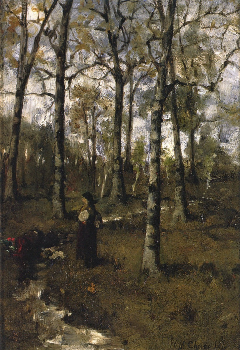 Along the Stream, vintage artwork by William Merritt Chase, 12x8" (A4) Poster