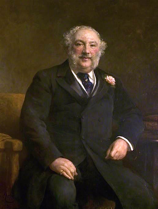 Sir Israel Hart, Mayor of Leicester, vintage artwork by Arthur Stockdale Cope, 12x8" (A4) Poster