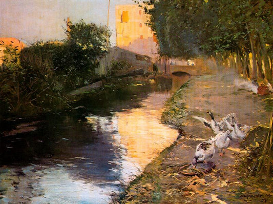 The Ditch, vintage artwork by Joaquin Mir  Trinxet, 12x8" (A4) Poster
