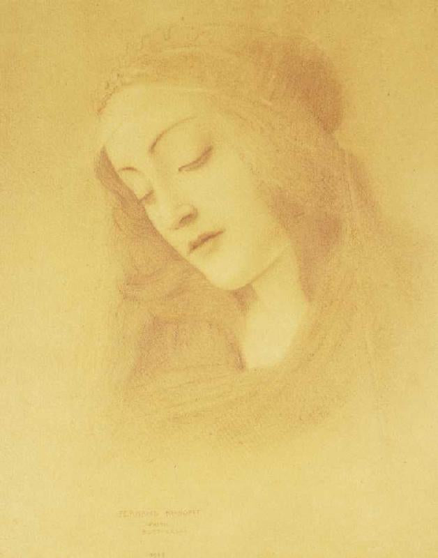 The Virgin (after Botticelli) by Fernand Khnopff,A3(16x12")Poster
