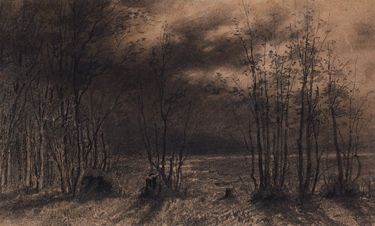 Autumn Night, vintage artwork by Alexei Kondratyevich Savrasov, 12x8" (A4) Poster