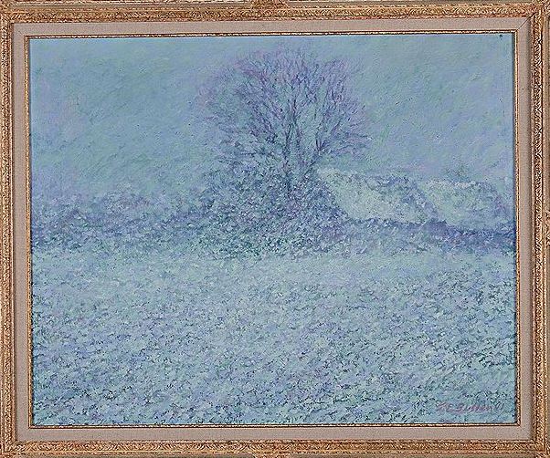 Snow Effect, Giverny by Theodore Earl Butler,A3(16x12")Poster