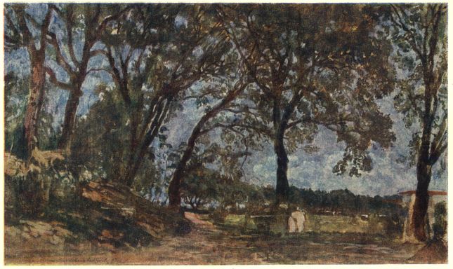 Landscape in Albano, vintage artwork by Alexander Ivanov, A3 (16x12") Poster Print