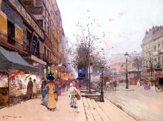 A View of Paris by Eugene Galien-Laloue,A3(16x12")Poster