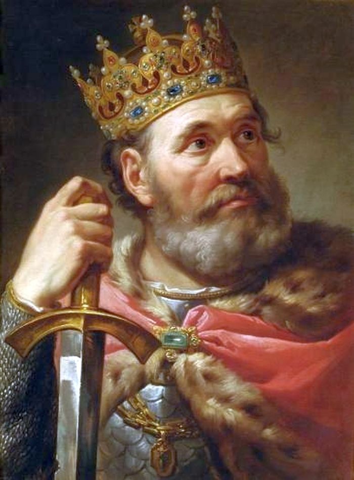 Portrait of Boleslaus I the Brave, vintage artwork by Marcello Bacciarelli, 12x8" (A4) Poster