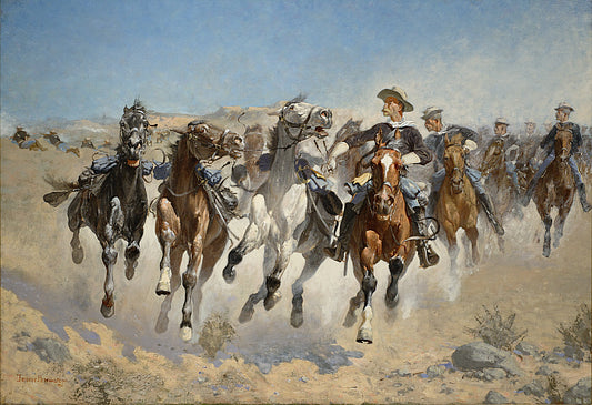  Fourth Troopers Moving the Led Horses by Frederic Remington,A3(16x12")Poster