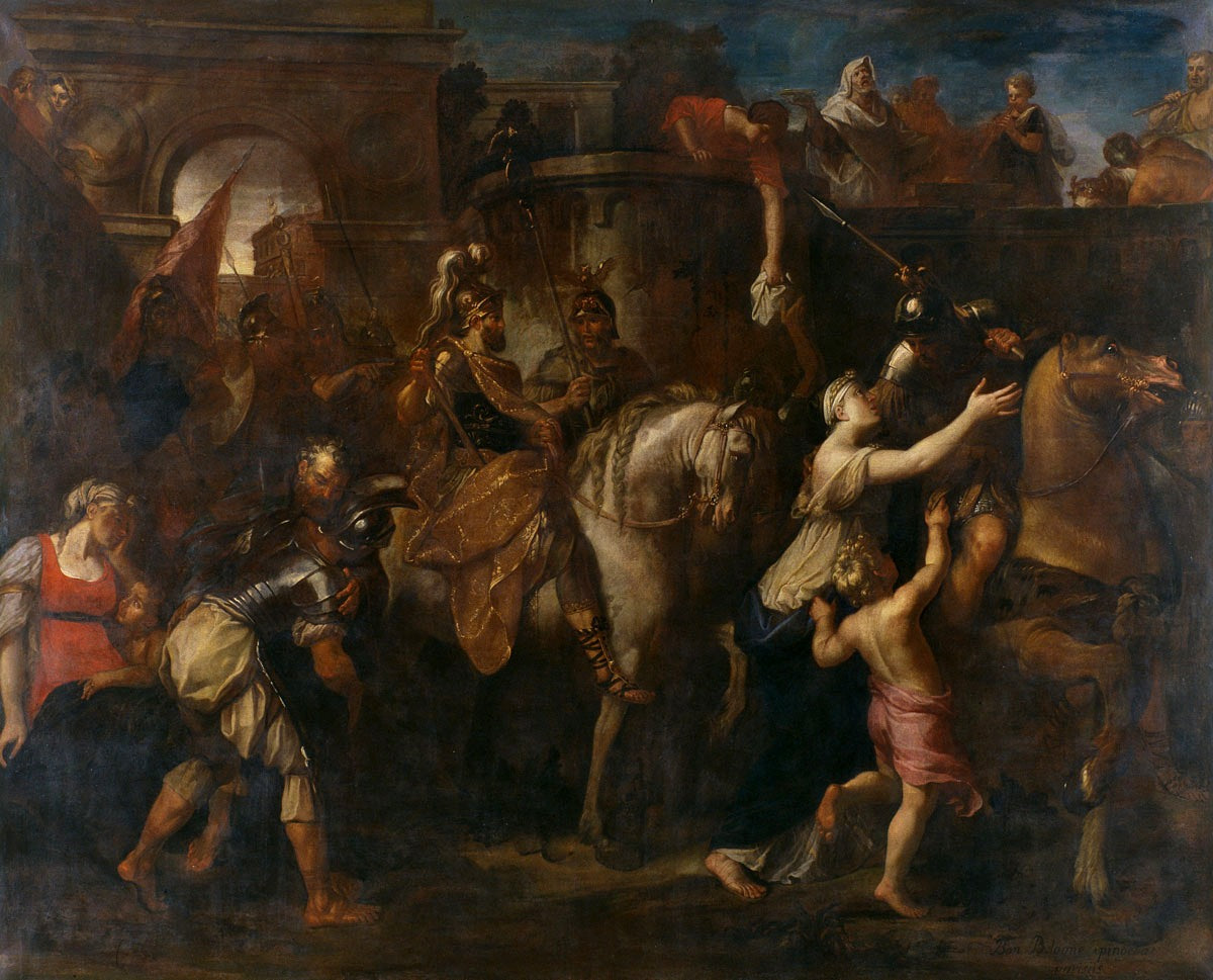 Emigration of the Tectosages, vintage artwork by Bon Boullogne, 12x8" (A4) Poster