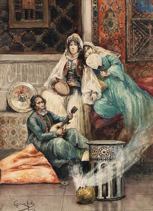 The Mandolin Serenade by Juan Gimenez Martin,A3(16x12")Poster