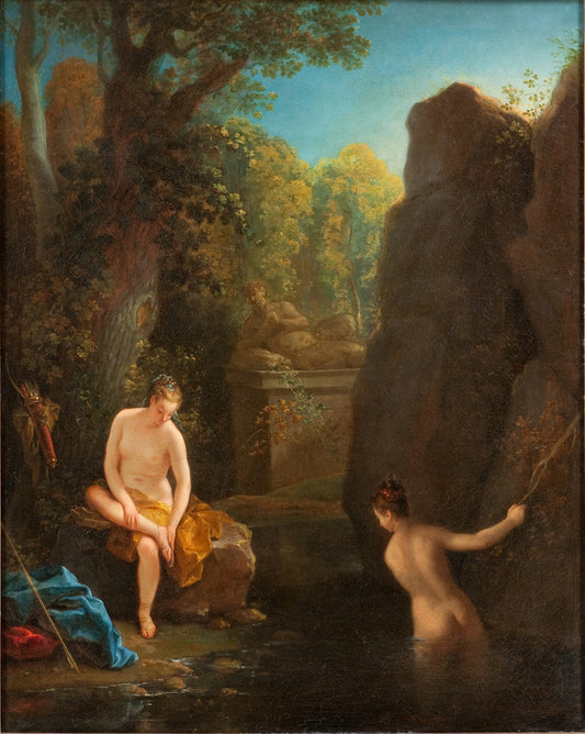 Diana Bathing, vintage artwork by Jean Raoux, 12x8" (A4) Poster