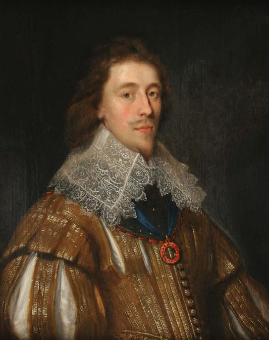 A Cavalier of the Stuart Court, vintage artwork by Attributed to Daniël Mijtens, 12x8" (A4) Poster