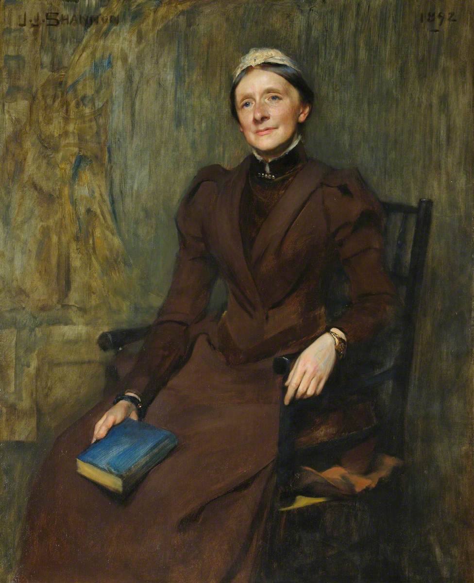 Marion Kennedy, Honorary Secretary of Newnham College (1880–1904), vintage artwork by Sir James Jebusa Shannon, 12x8" (A4) Poster