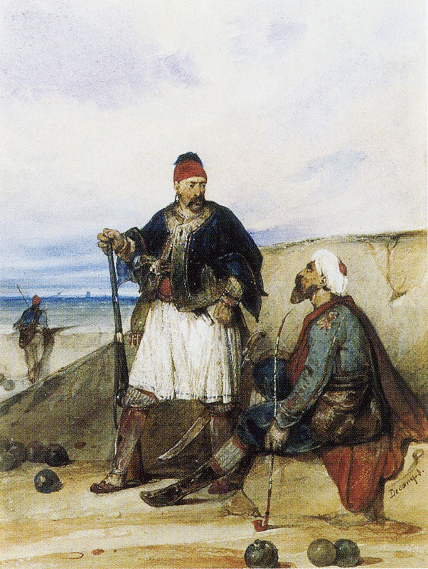 Eastern Soldiers, vintage artwork by Alexandre-Gabriel Decamps, A3 (16x12") Poster Print