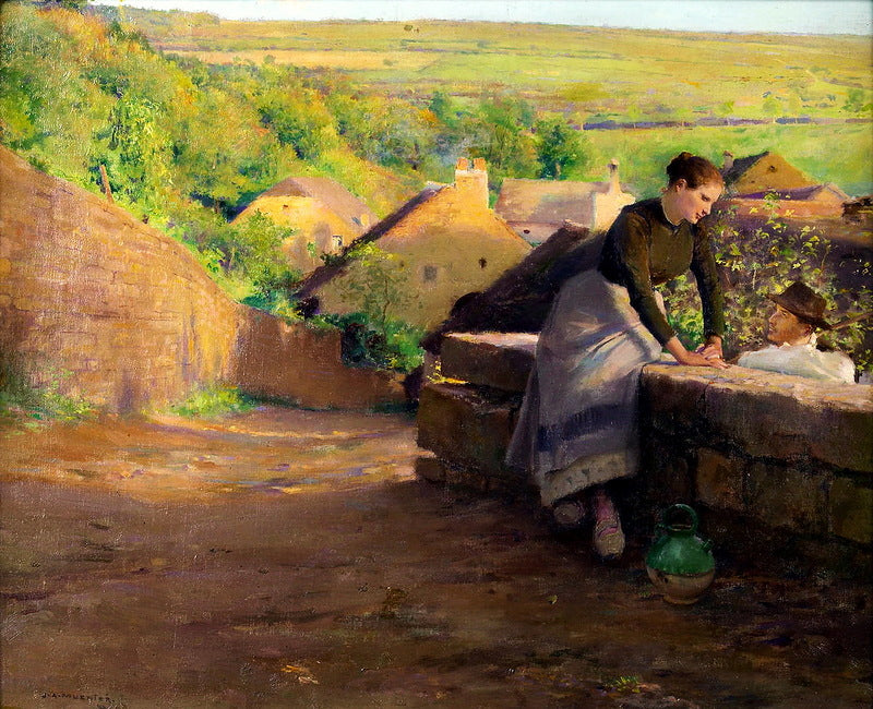 The rustic rendezvous, vintage artwork by Jules-Alexis Muenier, 12x8" (A4) Poster