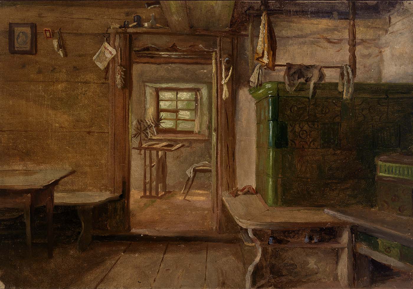 Interior of a House, vintage artwork by Eliphalet Frazer Andrews, 12x8" (A4) Poster