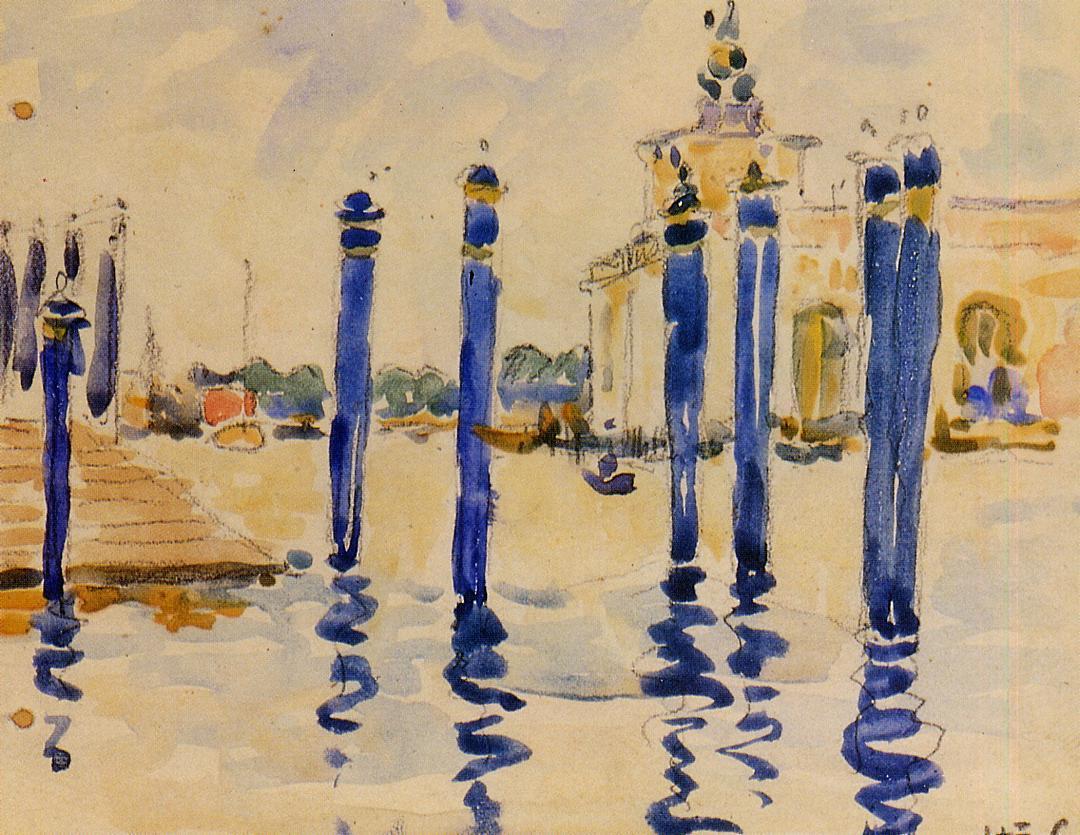 La Donana, Venice, vintage artwork by Henri-Edmond Cross, 12x8" (A4) Poster